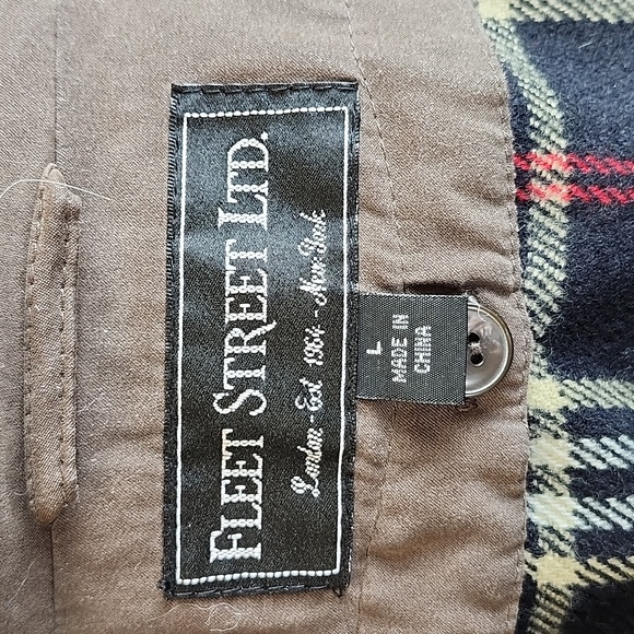 Fleet Street Ltd. Men's Brown Coat/Jacket with Detachable Flannel Lining & Hood - Picture 10 of 12
